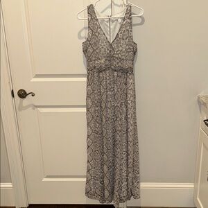 Nordstrom Gray Patterned Maxi Dress